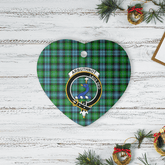 Clan Arbuthnot Ancient Tartan Crest Heart Ceramic Ornament SG54 Arbuthnot Ancient Tartan Tartan Christmas